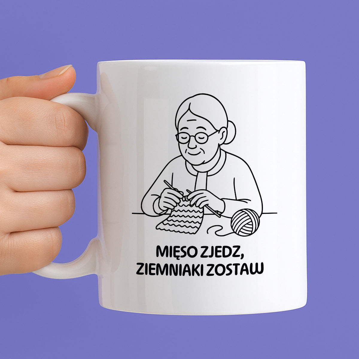 Kubek dla Babci / Dziadka - "Mięso zjedz, ziemniaki zostaw"