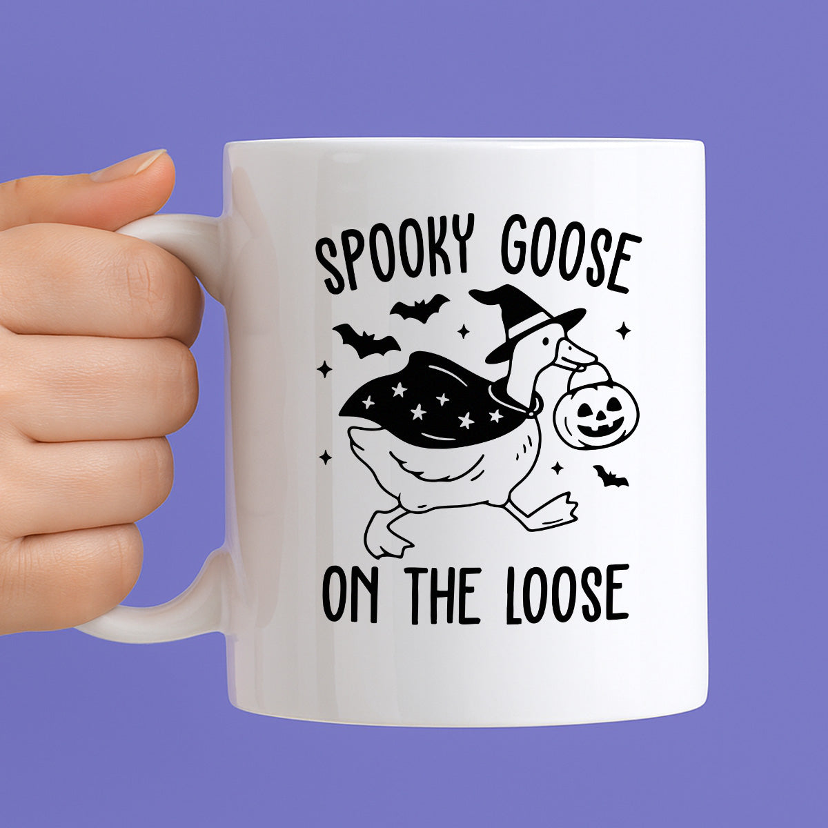 Kubek z nadrukiem "Spookie goose on the loose"