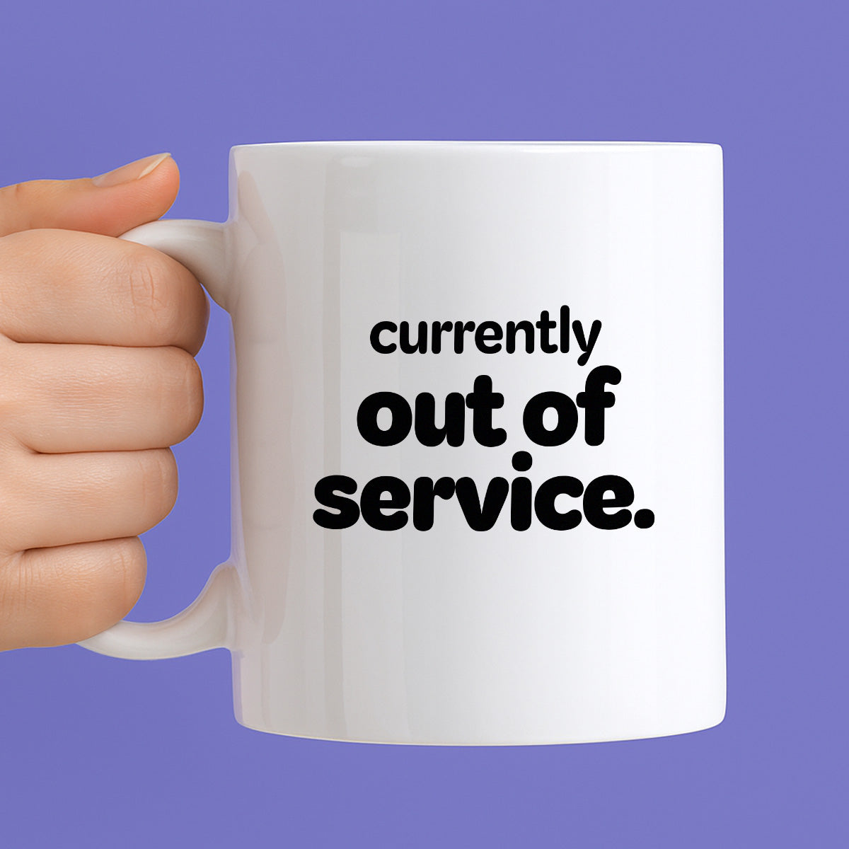 Kubek z nadrukiem - "currently out of service"