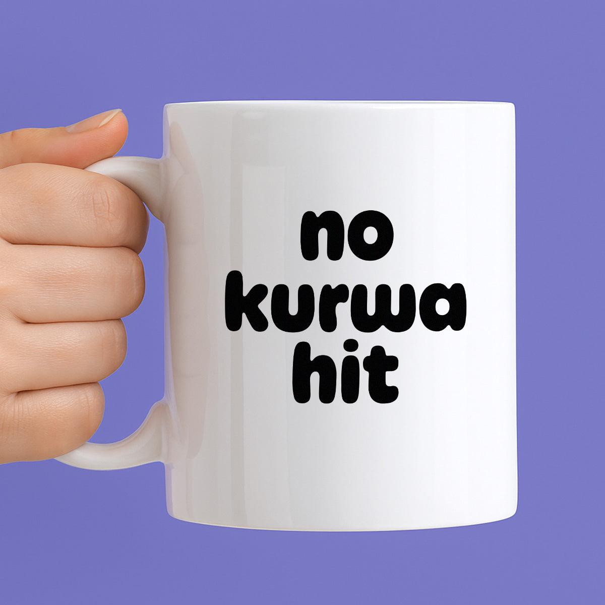 Kubek z nadrukiem - "no kurwa hit"