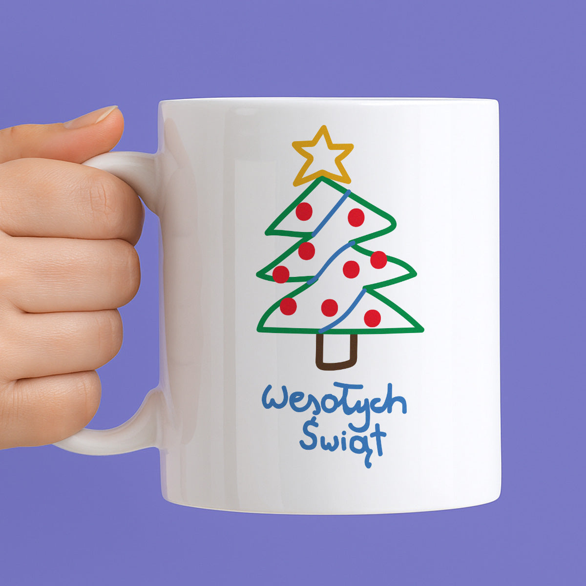 Kubek świąteczny śmieszny "Wesołych Świąt" PAINT