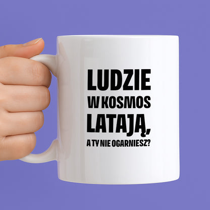 Kubek z nadrukiem - "Ludzie w kosmos latają"