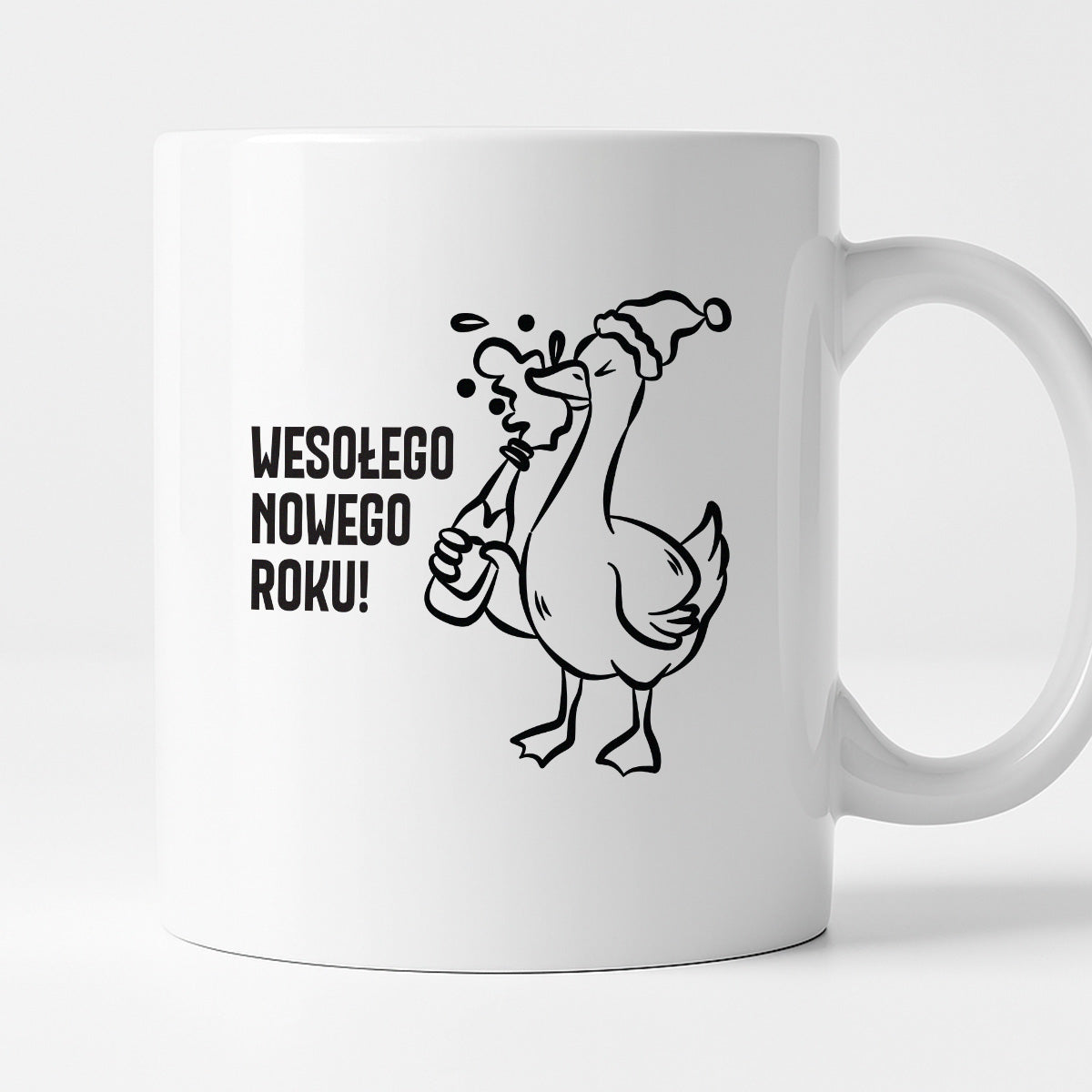Kubek świąteczny z GĄSKĄ - "WESOŁEGO NOWEGO ROKU"