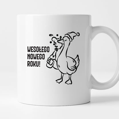 Kubek świąteczny z GĄSKĄ - "WESOŁEGO NOWEGO ROKU"