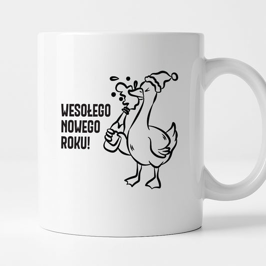 Kubek świąteczny z GĄSKĄ - "WESOŁEGO NOWEGO ROKU"