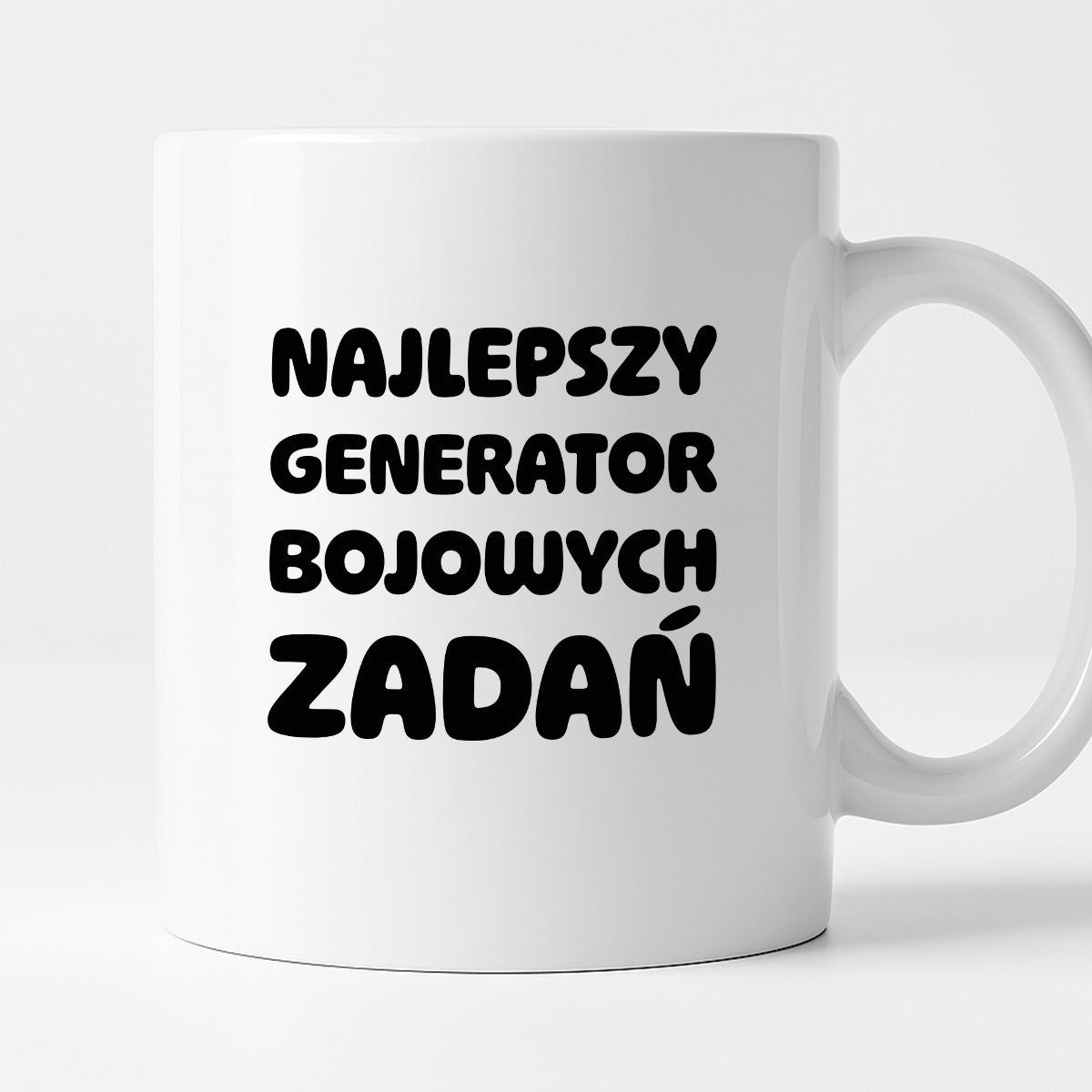 Kubek z nadrukiem - "Najlepszy generator bojowych zadań"
