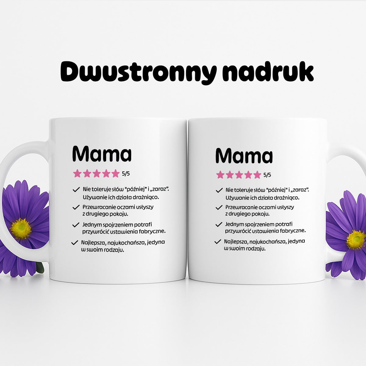 Kubek z nadrukiem - "Mama 5/5"