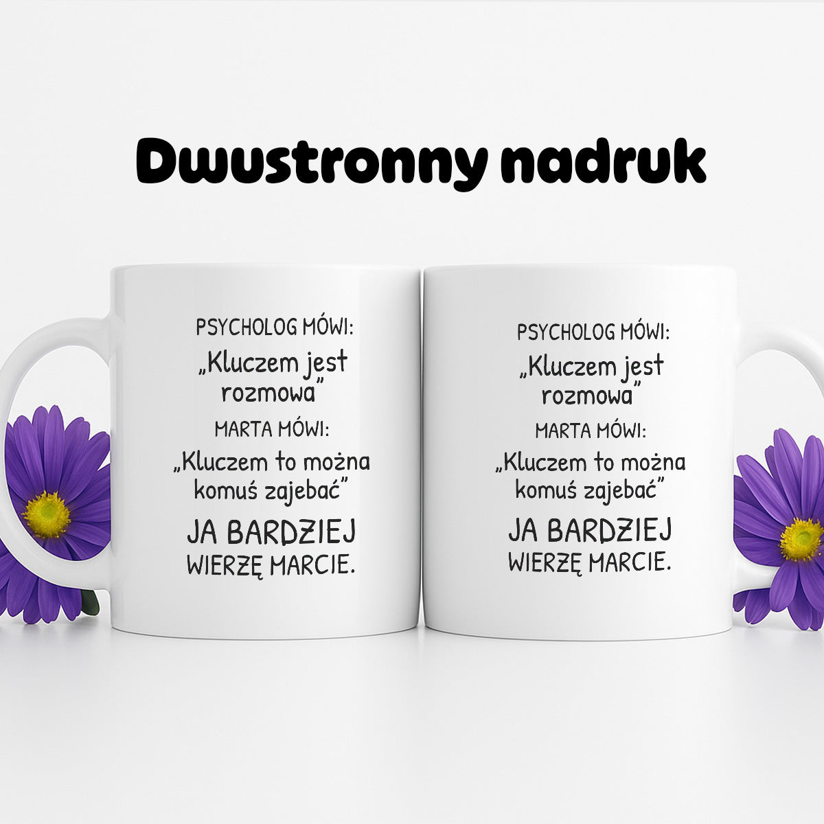 Kubek z nadrukiem - "Psycholog mówi" z IMIENIEM