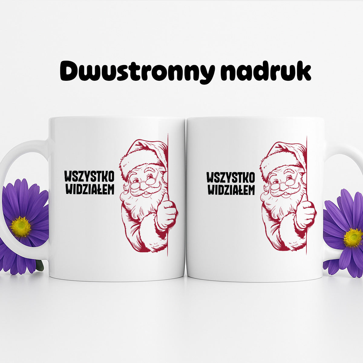 Kubek świąteczny z Mikołajem "Wszystko widziałem"