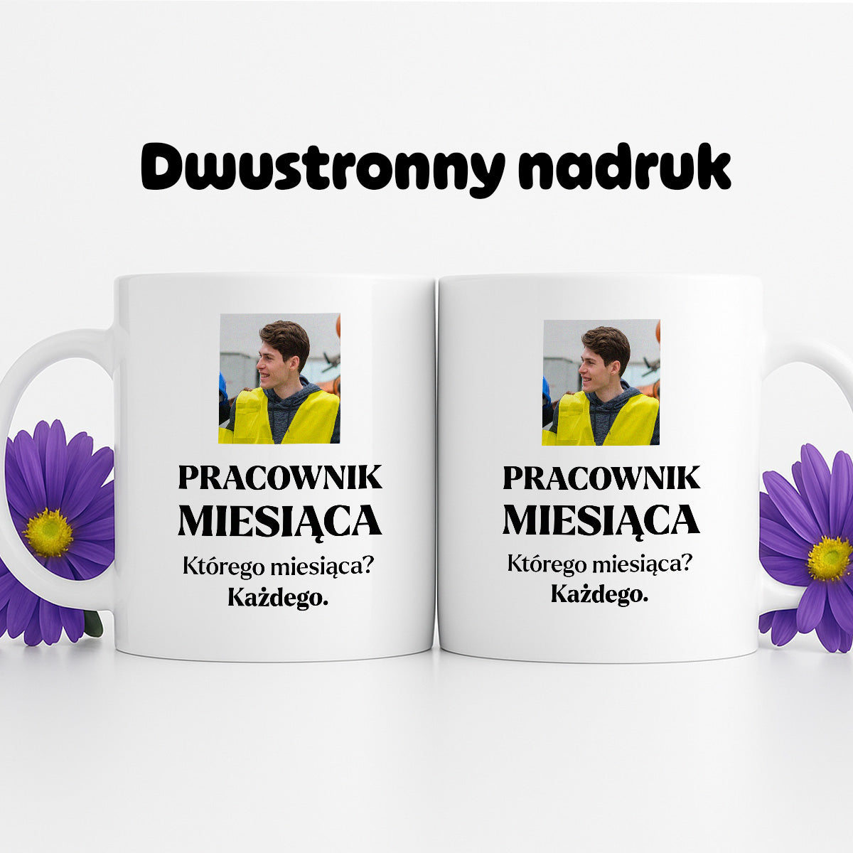 Kubek z nadrukiem - "Pracownik miesiąca ze zdjęciem"
