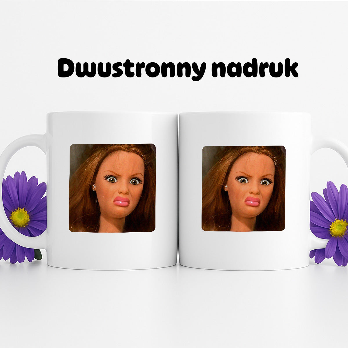 Kubek z nadrukiem - "Disgusted doll"