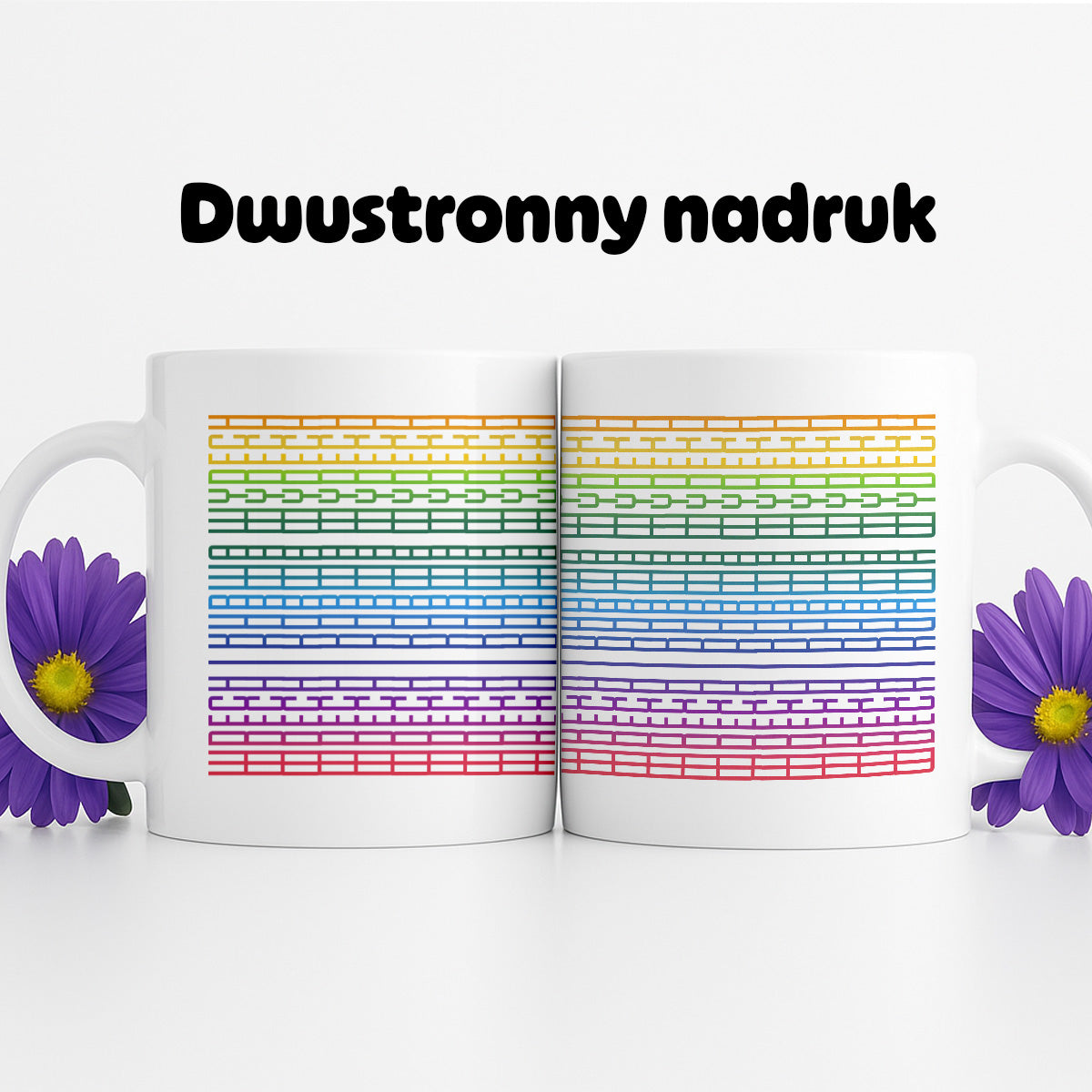 Kubek z nadrukiem - INCOGNITO / WZOREK -  "Wdech i kurwa wydech" [KOLOROWY]