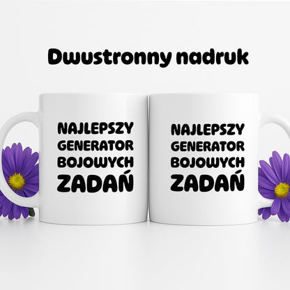 Kubek z nadrukiem - "Najlepszy generator bojowych zadań"