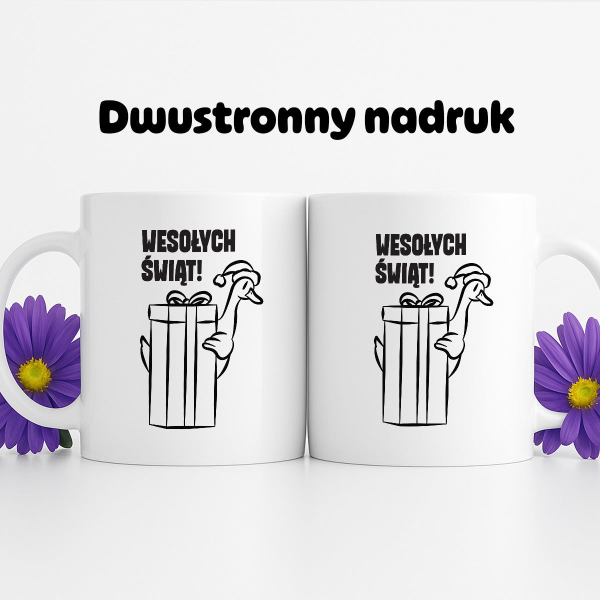 Kubek świąteczny z GĄSKĄ - "WESOŁYCH ŚWIĄT"