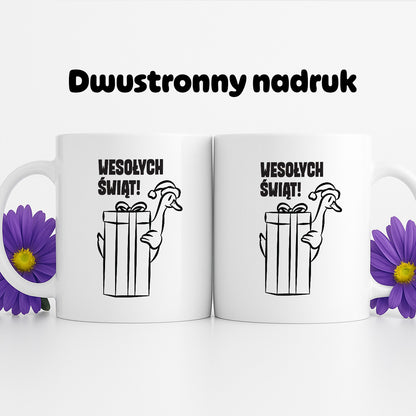 Kubek świąteczny z GĄSKĄ - "WESOŁYCH ŚWIĄT"