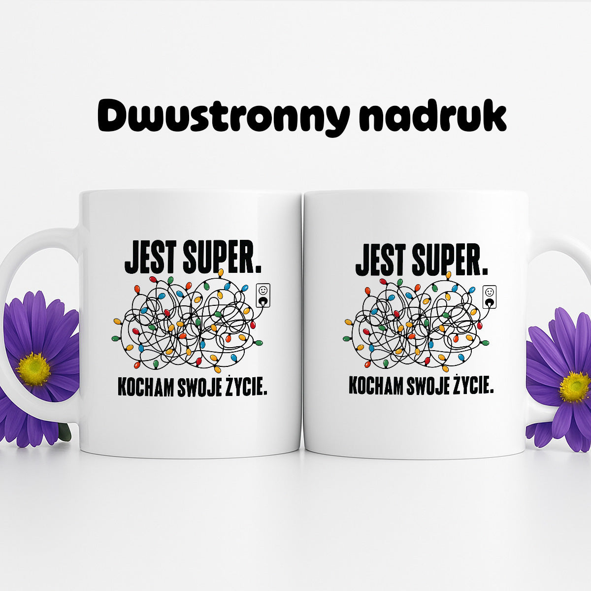 Kubek świąteczny "Jest super. Kocham swoje życie."