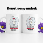 Kubek świąteczny mem "Zaraz mnie świątecznie pojebie"