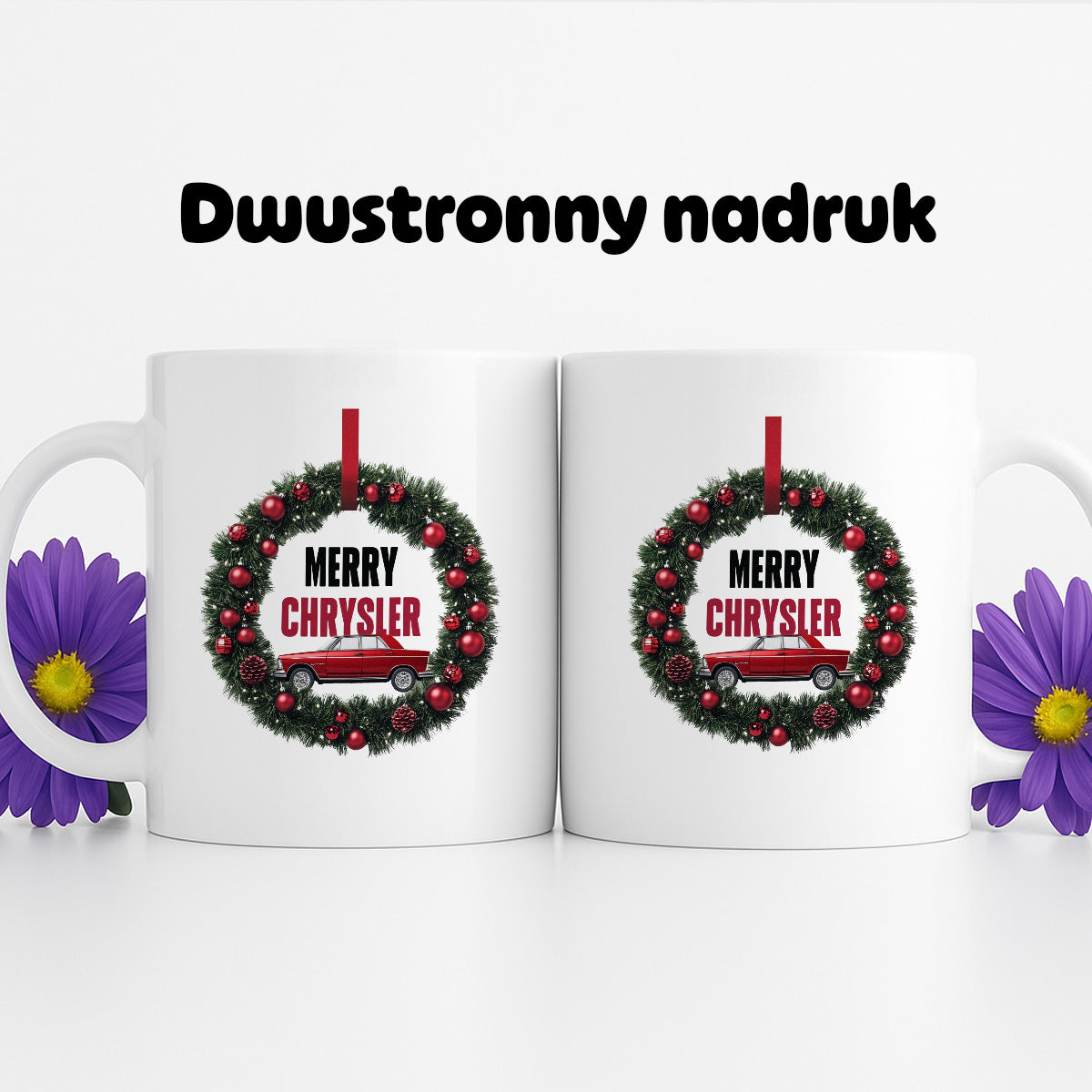 Kubek świąteczny mem "Merry Chrysler"