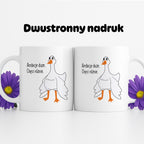 Kubek z nadrukiem - "Ambicje duże. Chęci różnie." GĄSKA