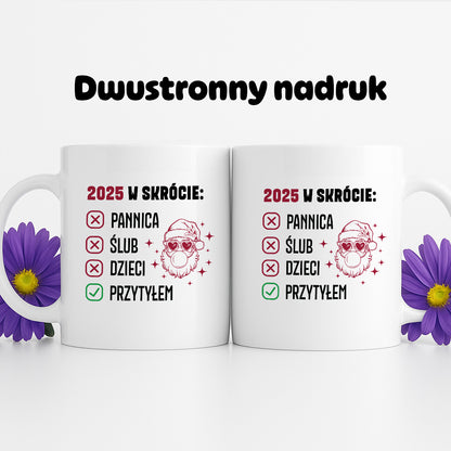 Kubek świąteczny z Mikołajem "2025 w skrócie" II