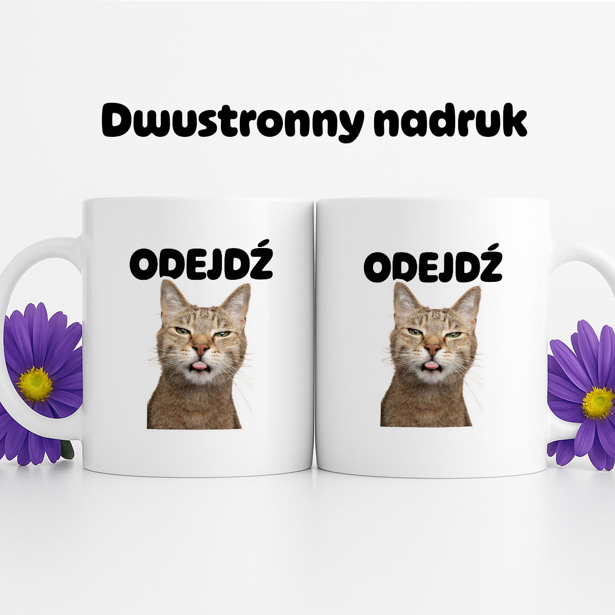 Kubek z nadrukiem - "Odejdź" KOT