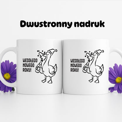 Kubek świąteczny z GĄSKĄ - "WESOŁEGO NOWEGO ROKU"