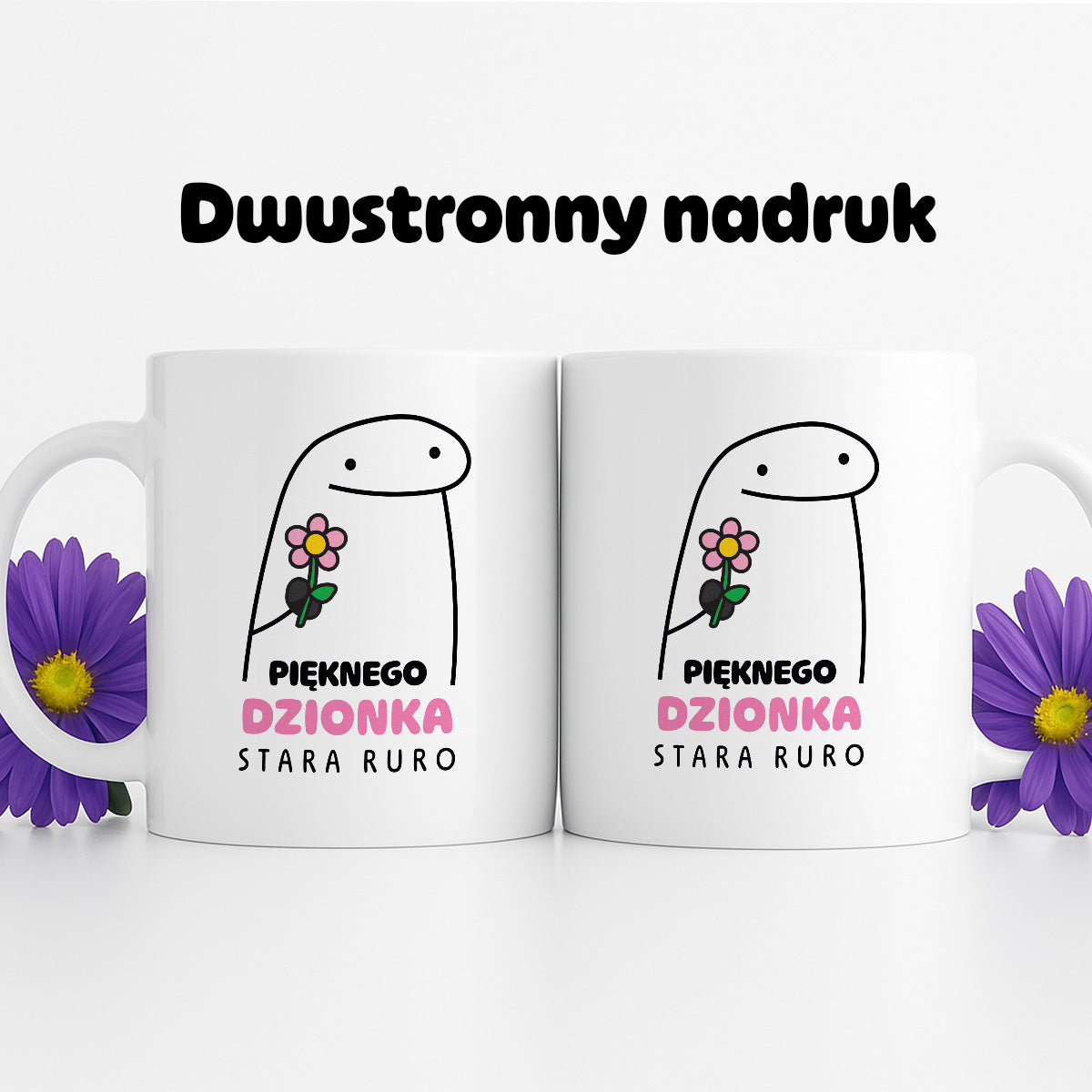 Kubek z nadrukiem - "Pięknego dzionka Stara Ruro"