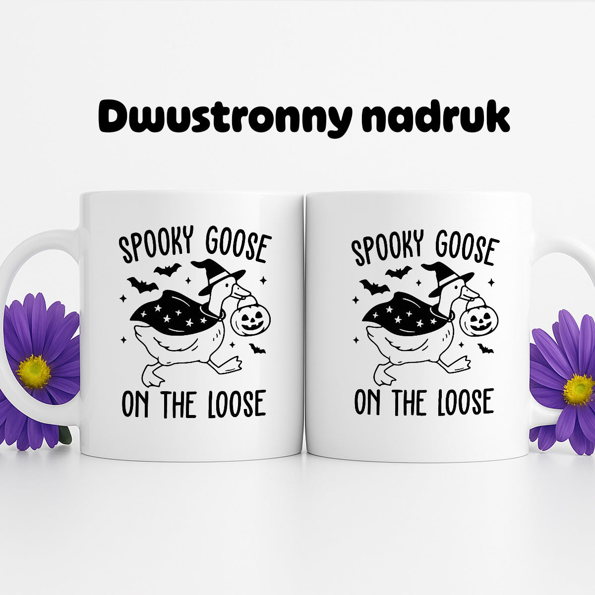 Kubek z nadrukiem "Spookie goose on the loose" HALLOWEEN 🎃