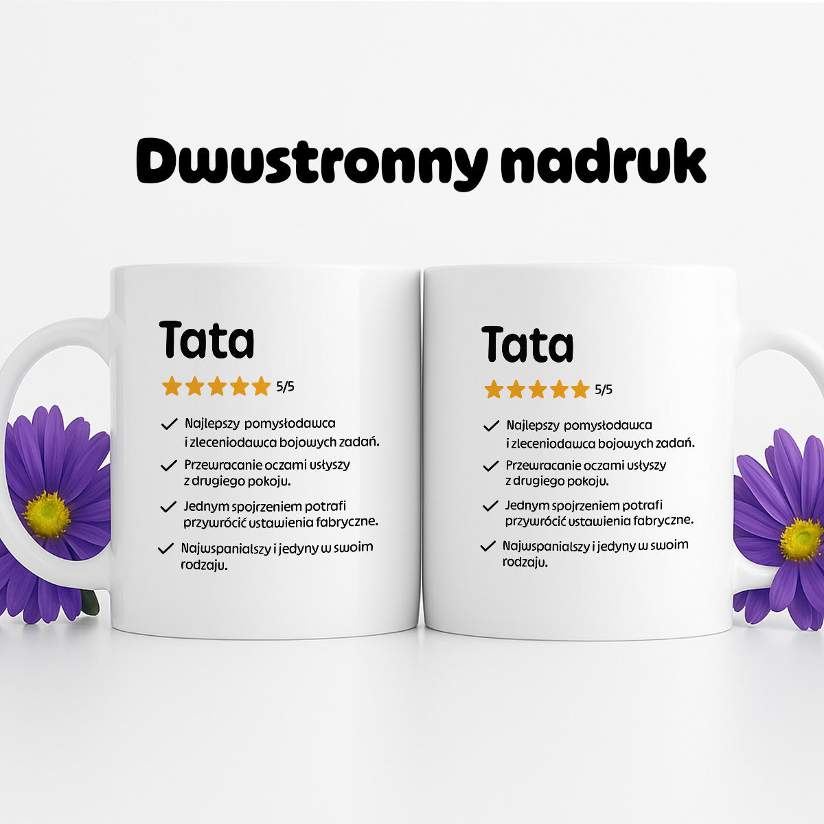 Kubek z nadrukiem - "Tata 5/5"