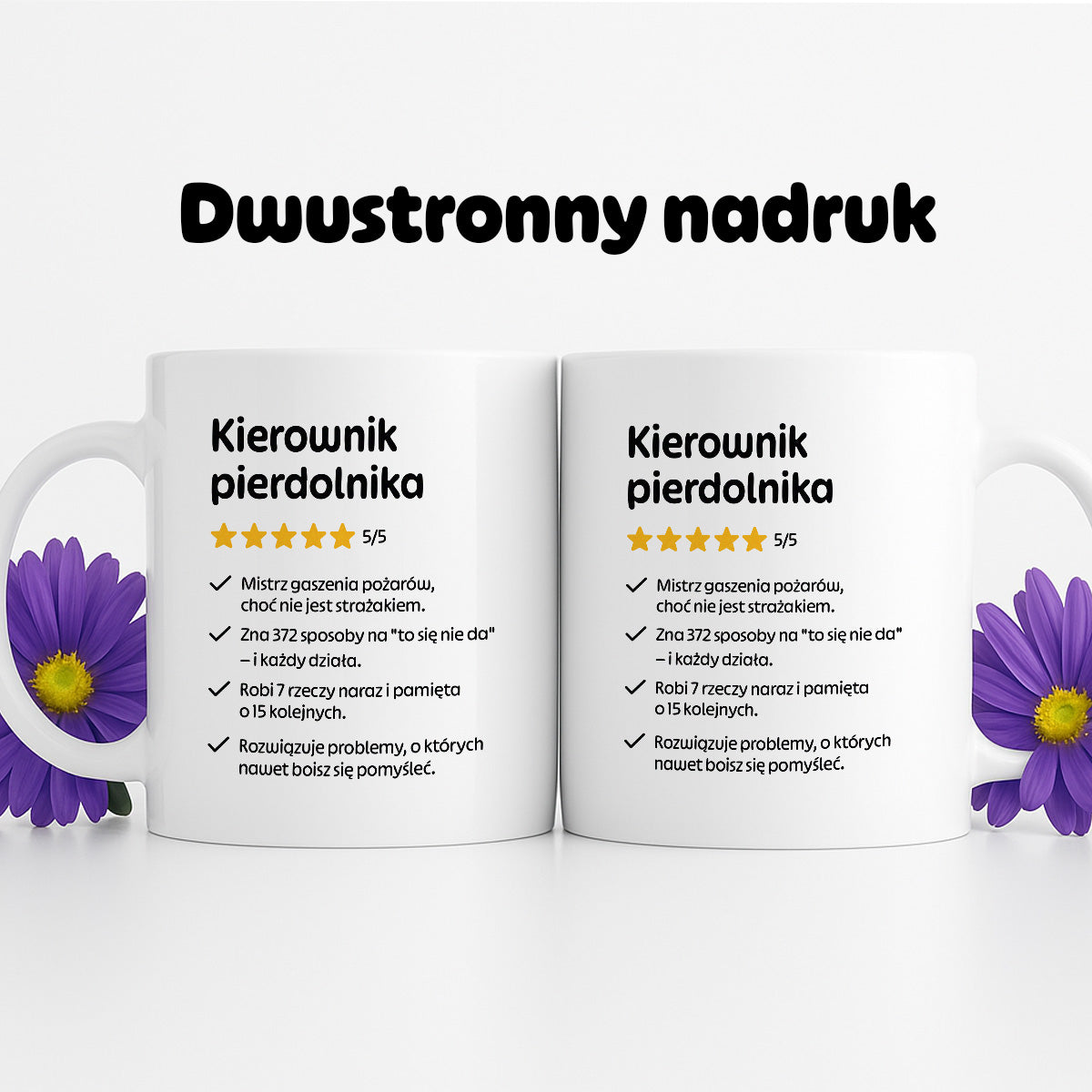 Kubek z nadrukiem "Kierownik pierdolnika"