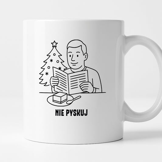 Kubek świąteczny z cytatem TATY - "Nie pyskuj"