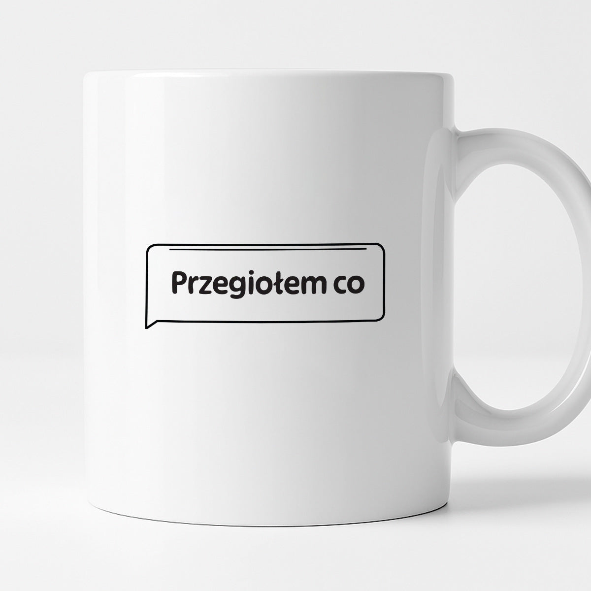 Kubek z nadrukiem - MEM -  "Przegiołem co"