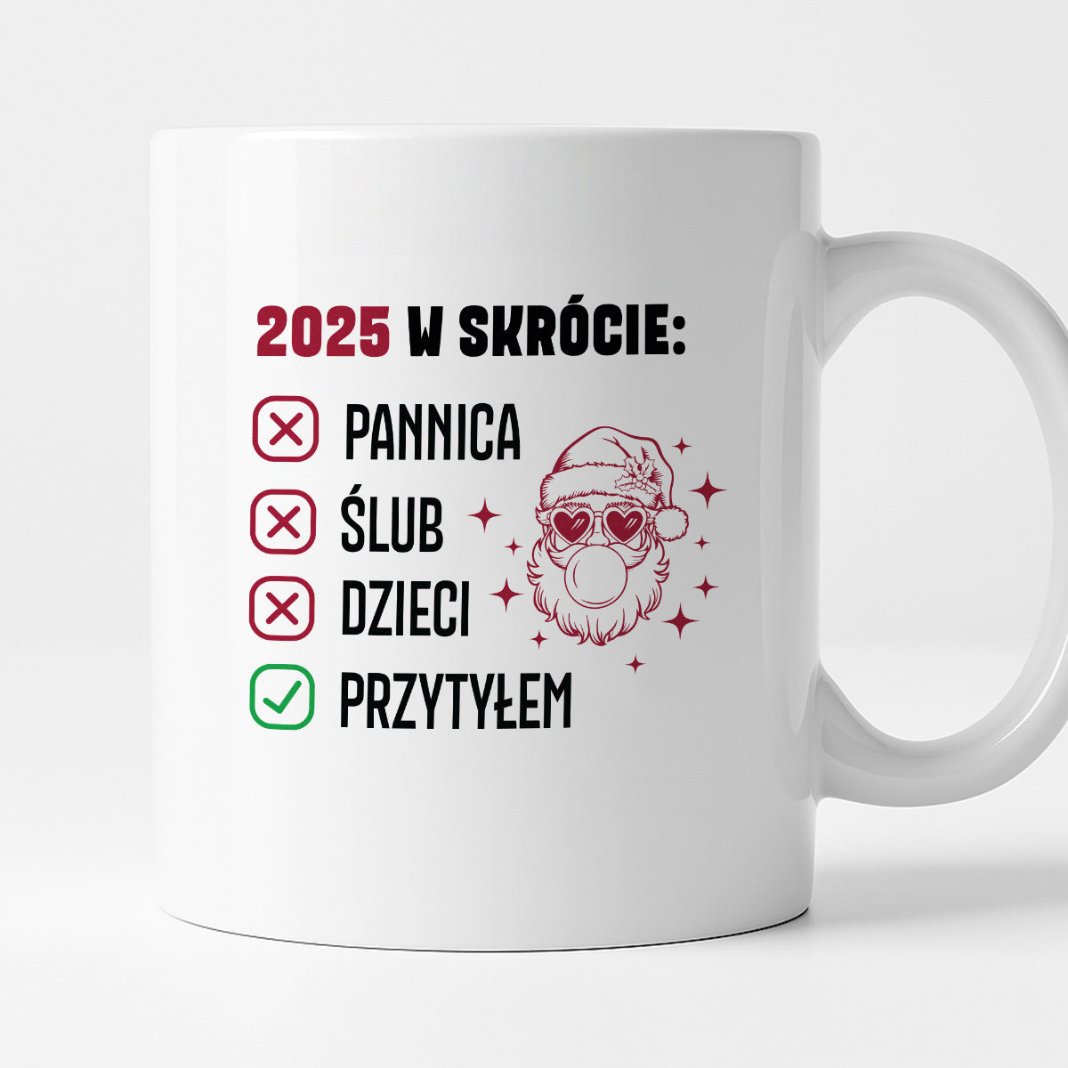 Kubek świąteczny z Mikołajem "2025 w skrócie" II