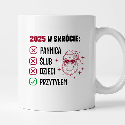 Kubek świąteczny z Mikołajem "2025 w skrócie" II