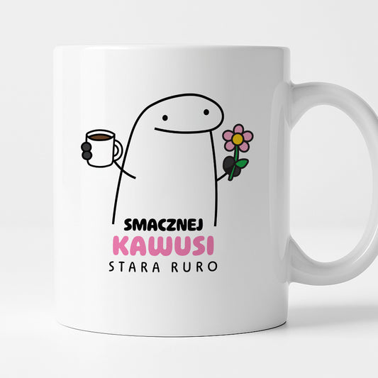 Kubek z nadrukiem - "Smacznej kawusi Stara Ruro"
