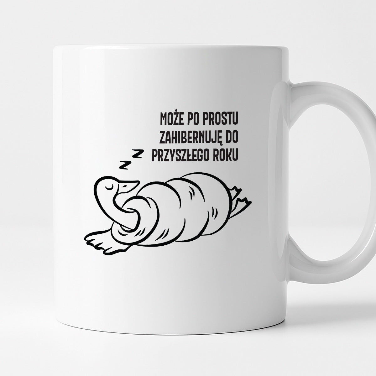 Kubek świąteczny z GĄSKĄ - "MOŻE PO PROSTU ZAHIBERNUJĘ DO PRZYSZŁEGO ROKU"