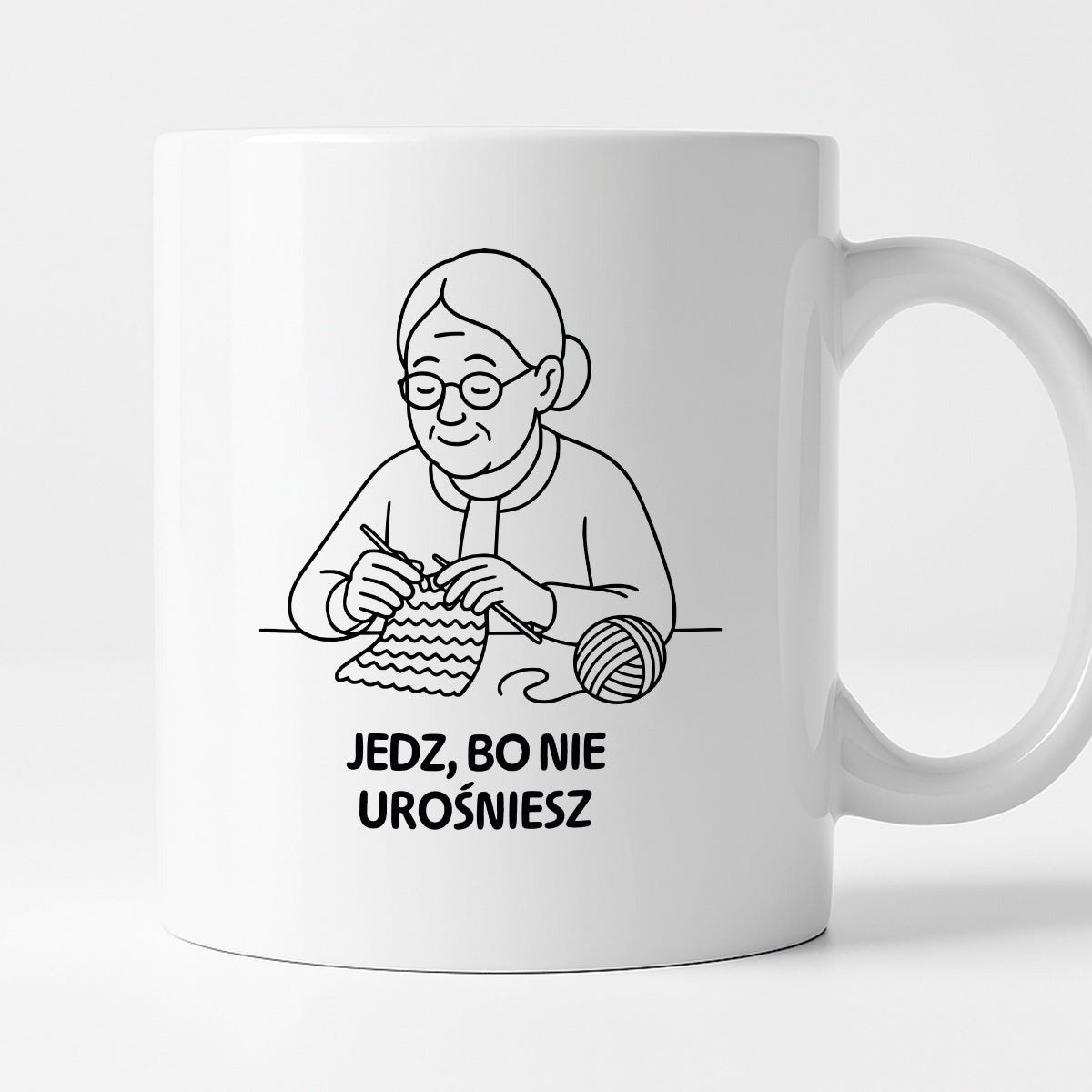Kubek dla Babci / Dziadka - "Jedz, bo nie urośniesz"