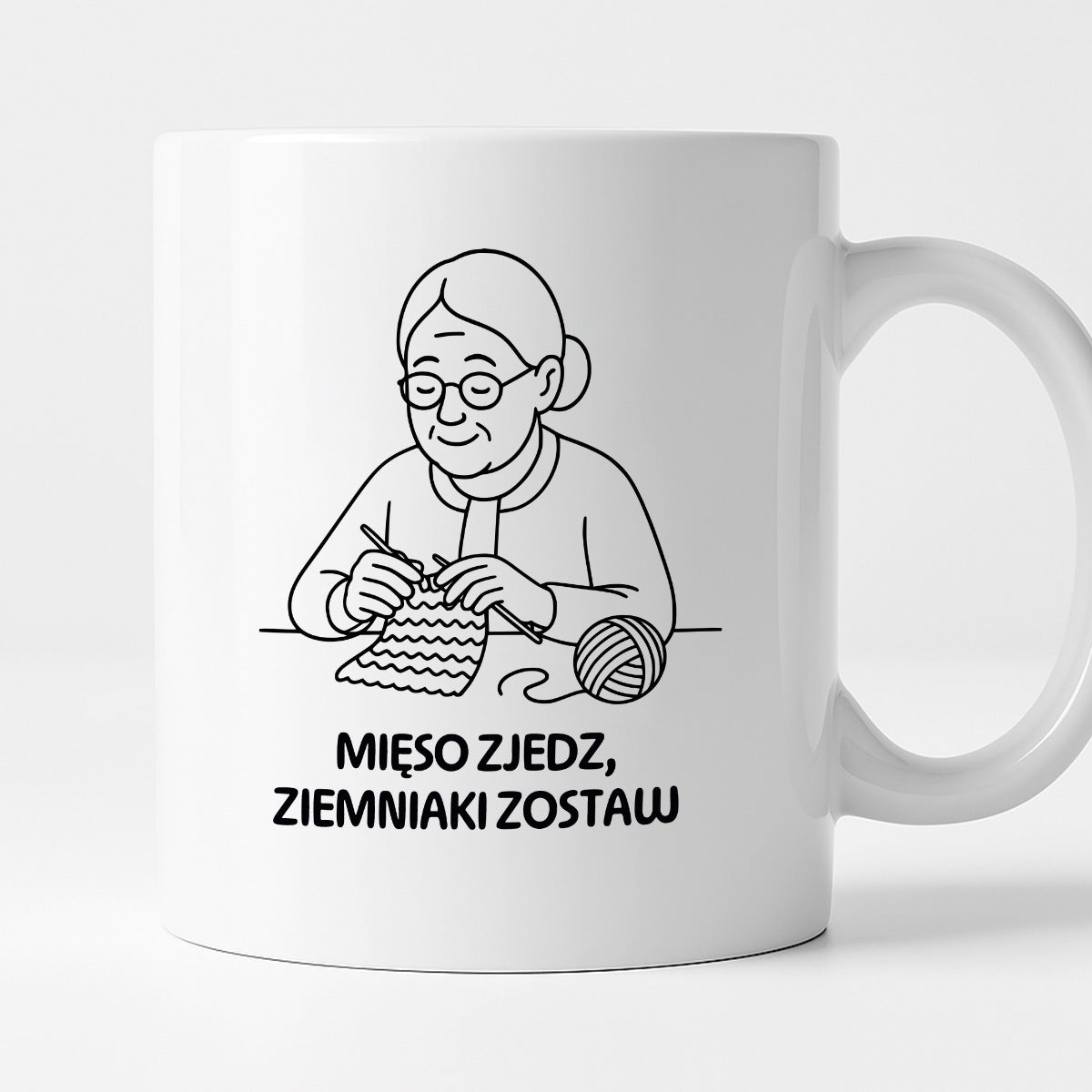 Kubek dla Babci / Dziadka - "Mięso zjedz, ziemniaki zostaw"