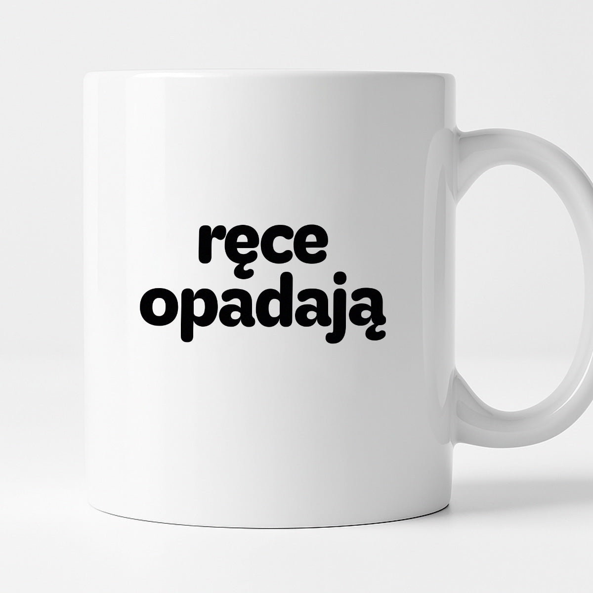 Kubek z nadrukiem - "ręce opadają"