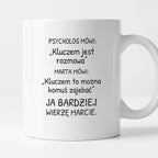 Kubek z nadrukiem - "Psycholog mówi" z IMIENIEM