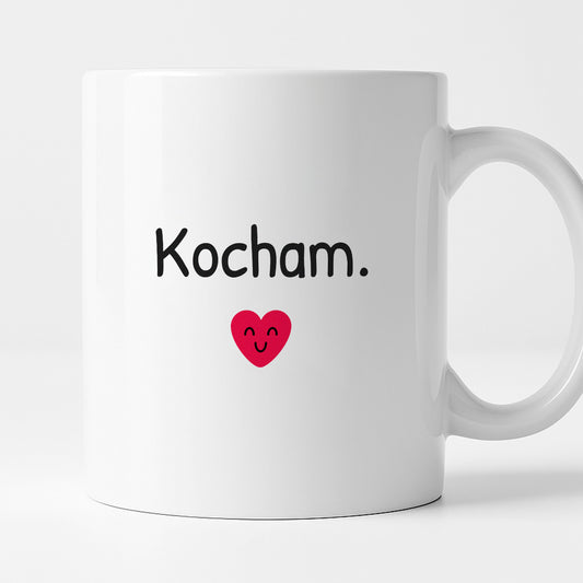 Kubek z nadrukiem - "Kocham."