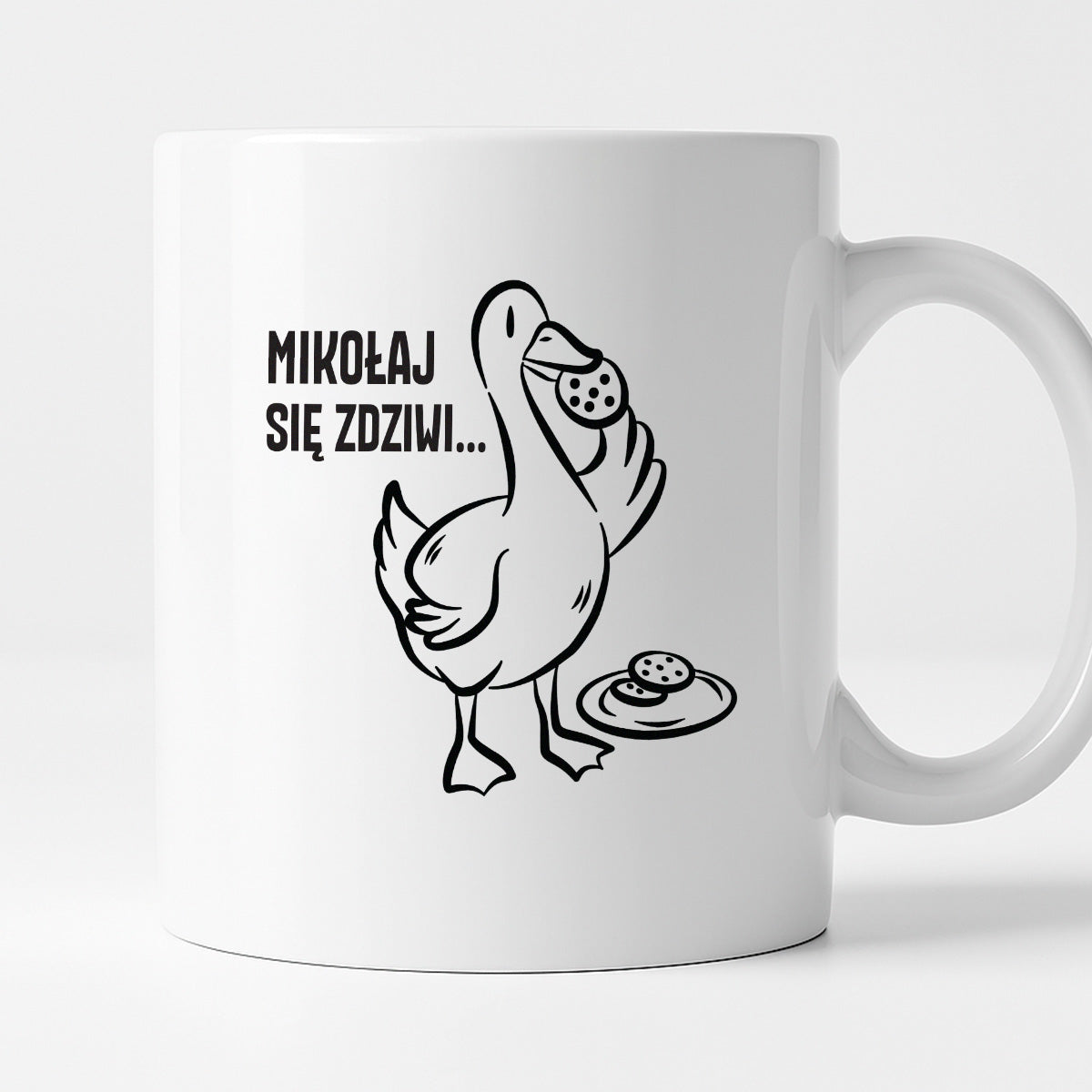 Kubek świąteczny z GĄSKĄ - "MIKOŁAJ SIĘ ZDZIWI"