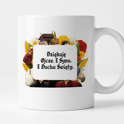Kubek z nadrukiem "Dziękuję Ojcze. I Synu. I Duchu Święty" NOWE 1670