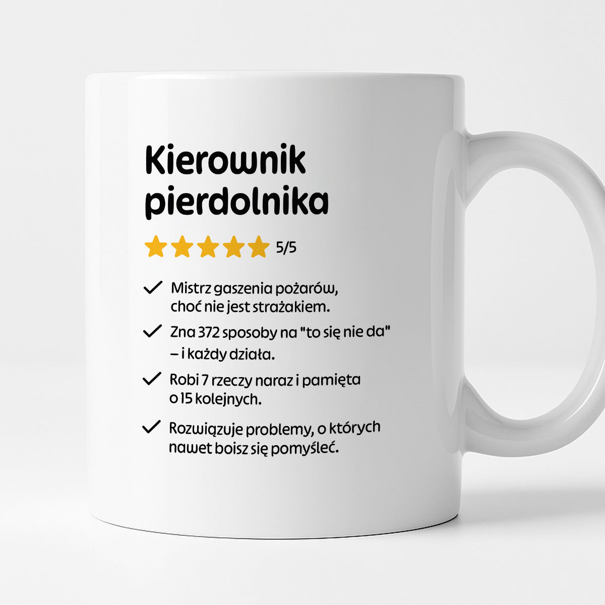 Kubek z nadrukiem "Kierownik pierdolnika"