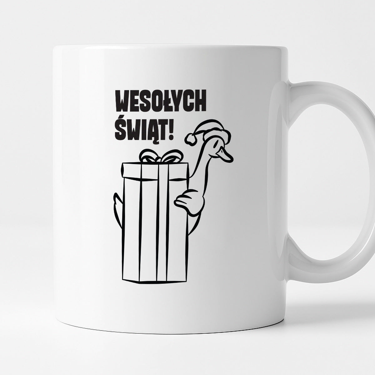 Kubek świąteczny z GĄSKĄ - "WESOŁYCH ŚWIĄT"
