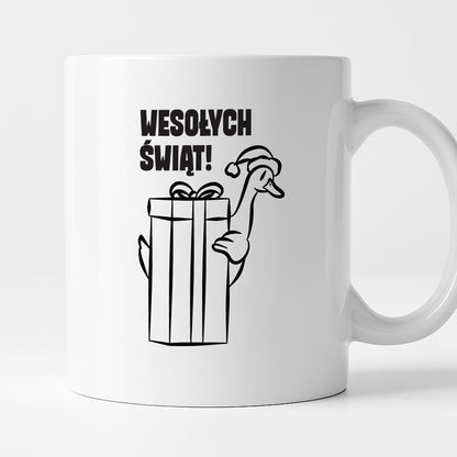 Kubek świąteczny z GĄSKĄ - "WESOŁYCH ŚWIĄT"