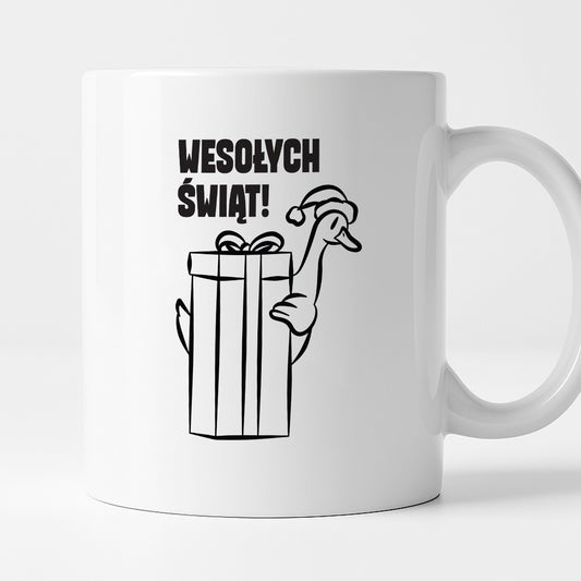 Kubek świąteczny z GĄSKĄ - "WESOŁYCH ŚWIĄT"
