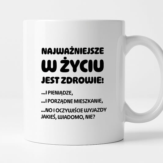 Kubek z nadrukiem - "Najważniejsze w życiu jest zdrowie!"