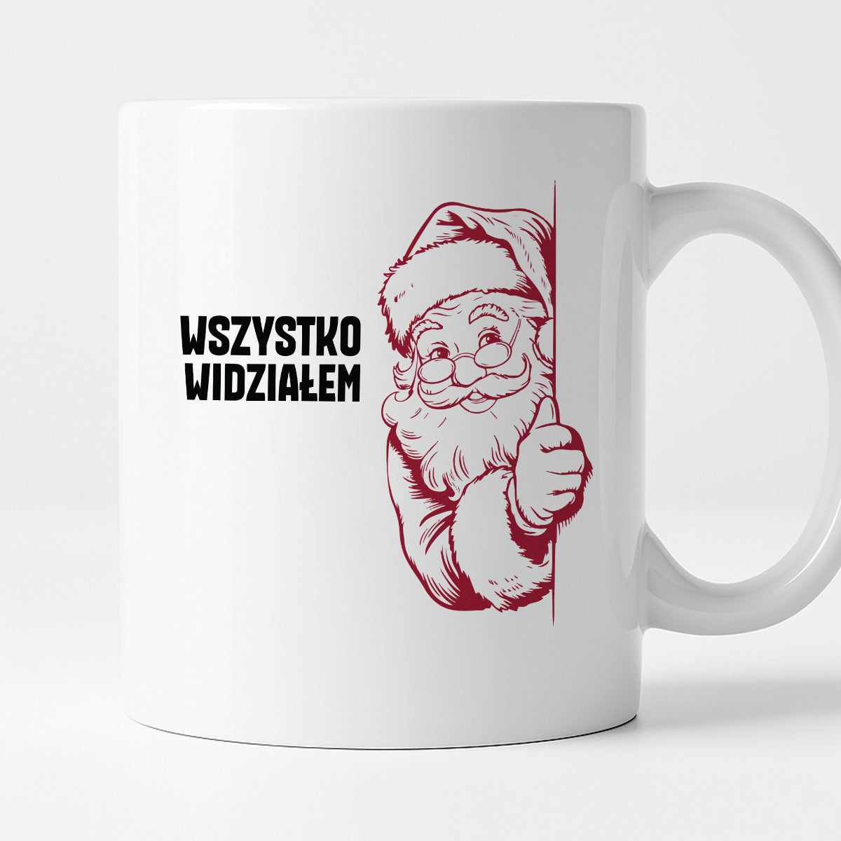 Kubek świąteczny z Mikołajem "Wszystko widziałem"