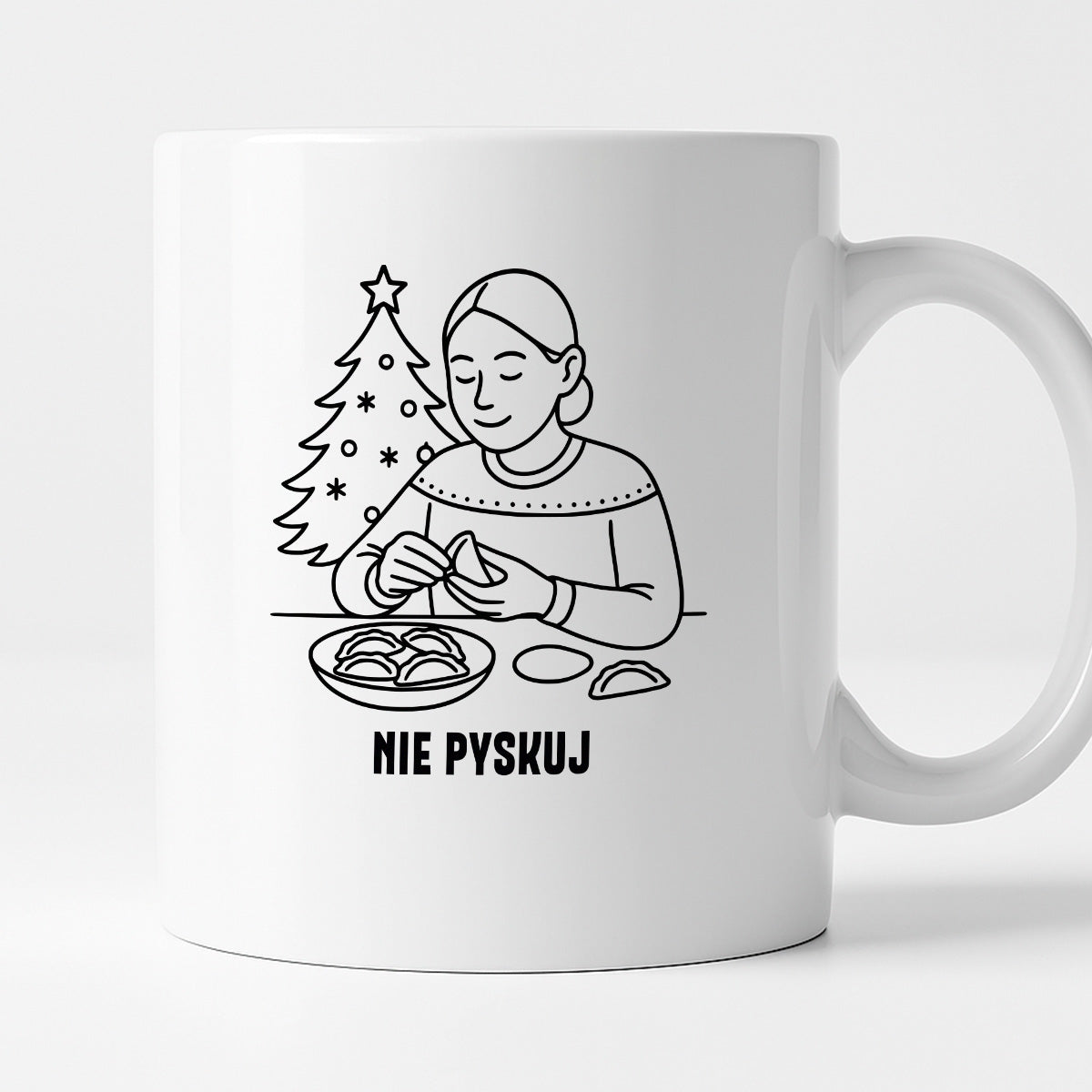 Kubek świąteczny z cytatem MAMY - "Nie pyskuj"